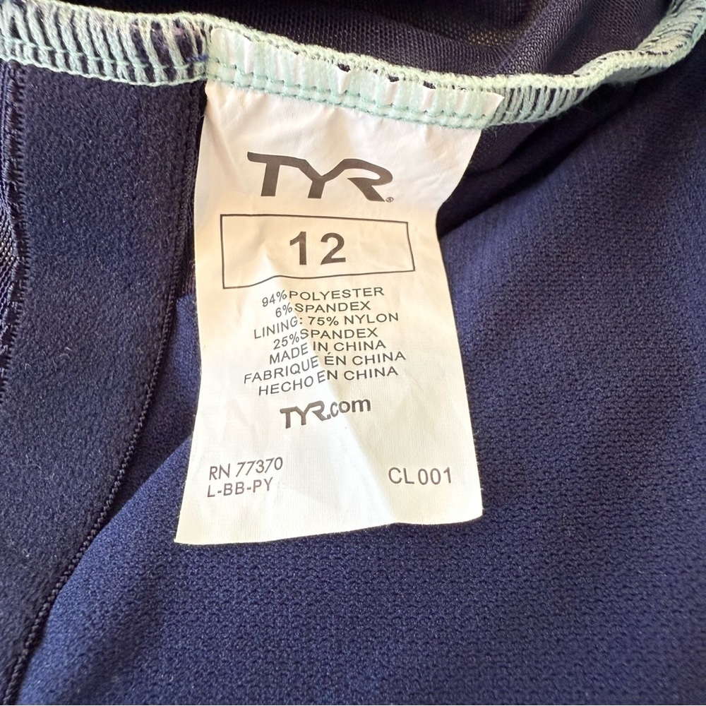 TYR Durafast Elite One Piece Training Swimsuit 12 NWOT - Picture 2 of 8